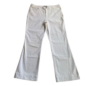 Kut From The Kloth Kelsey Fab Ab Ankle Flare Corduroy Pant Off white Size 14
